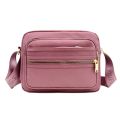 Casual Crossbody Bags Solid Waterproof Nylon Phone Pouch Multi Zipper Pocket Messenger Bags Adjustable Strap For Daily Work. 
