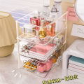 Desktop storage box Household transparent basket dormitory stationery snacks and sundry storage box cosmetics mask storage rack. 