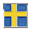 【DATA FROG Global MALL】Matel Swedish Flag Insignia Car Sticker 3D Exterior Decoration For Volvo S60 XC40 V60 V90 Side Door Trunk Car Tuning.