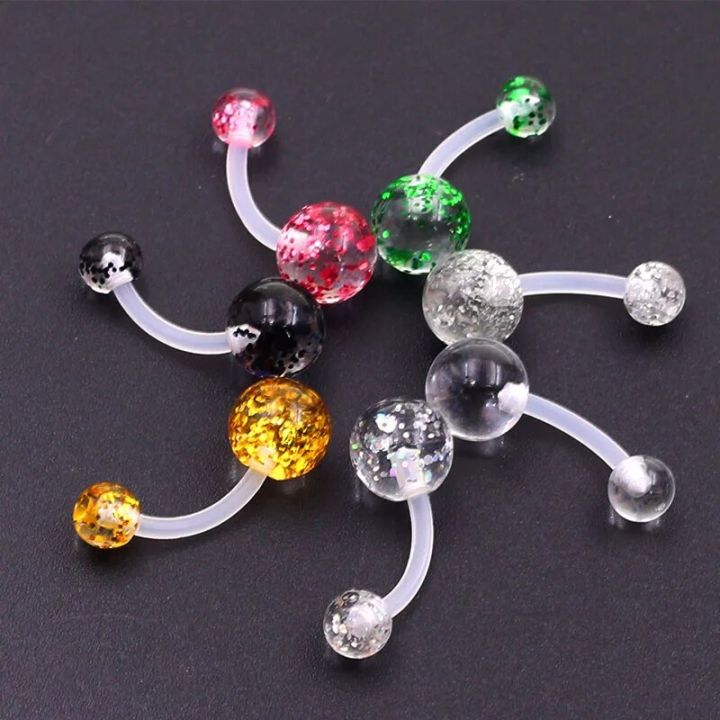 Sparkling%20Powder%205pcs/lot%20Clear%20Soft%20Acrylic%20Belly%20Ring%20Navel%20Piercing%20Helix%20Earring%20Curved%20Barbell%20Belly%20Button%20Rings%20Jewelry%20-%20Image%206