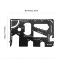 15 in1 Credit Card Tool Stainless Steel Pocket Sized Card Outdoor Multitool Card. 