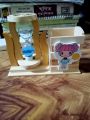Beautiful Pen Stand with Hourglass Singel Timer Clock & Pen Holder For Home Office Desk Decor Student Stationery GlFT Item. 