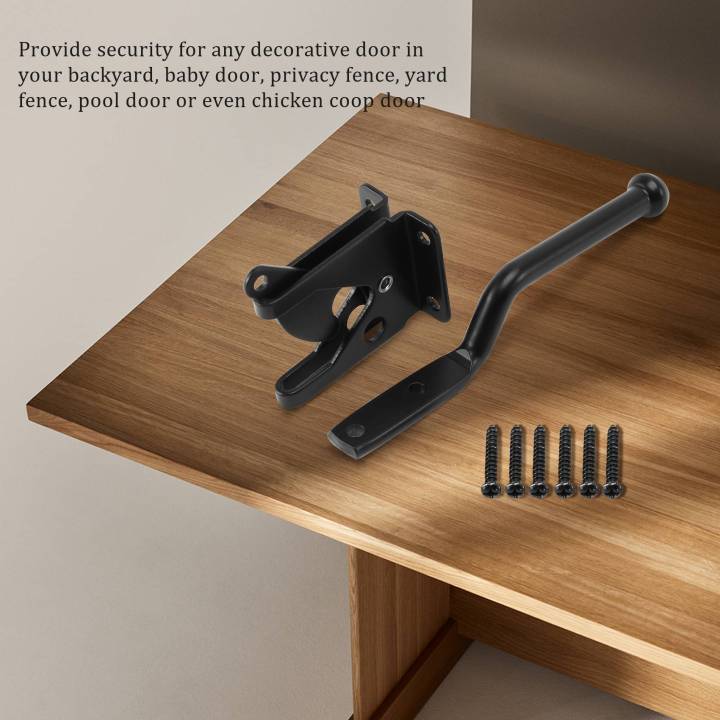 Self%20Locking%20Gate%20Latch%20Automatic%20Gravity%20Lever%20Fence%20Gate%20Lock%20for%20Wood%20Fence%20Gate%20Door%20Latches%20Steel%20Black%20-%20Image%204