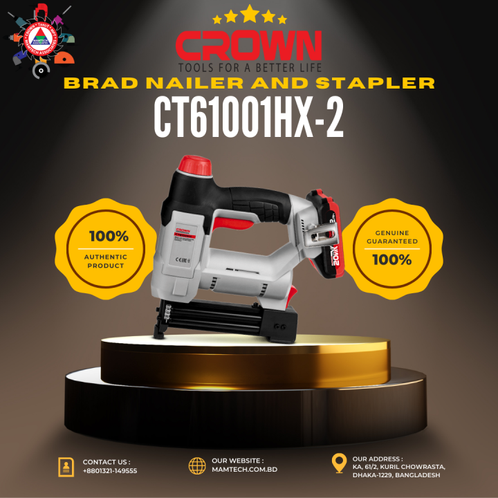 Cordless Brad Nailer And Stapler - CT61001HX-2