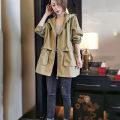 Women's Windbreaker Jackets Mid-Length New Spring Autumn Casaco Large Size 3XL Thin Coat Loose Casual Hooded Jacket Female. 