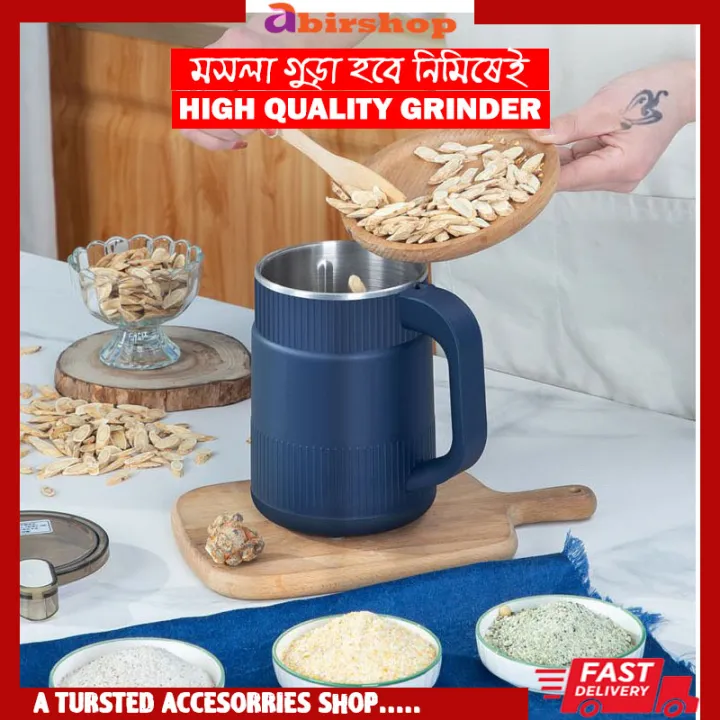 Grinder%20%20Household%20Small%20Powder%20Grinding%20Machine,%20Electric%20Mini%20Spice%20Grinder%20Add%205%20Blades%20304%20Stainless%20Steel%20Grinding%20Fine%20Powder%20for%20All%20Kinds%20of%20Grains,%20Condiments,%20Coffee%20Beans%20(Blue)%20-%20Image%202