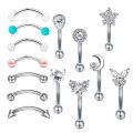 Eyebrow Piercing Set 16G Curved Barbell Piering Rook Daith Earring Bulk Cartilage Helix Jewelry Tragus Piercing Labret Lip Ring. 
