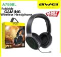 AWEI A799BL PUBG Call of Duty Mobile Free Fire Mobile Legend Foldable Gaming Wireless Headphone Over-Ear Gaming Headset.