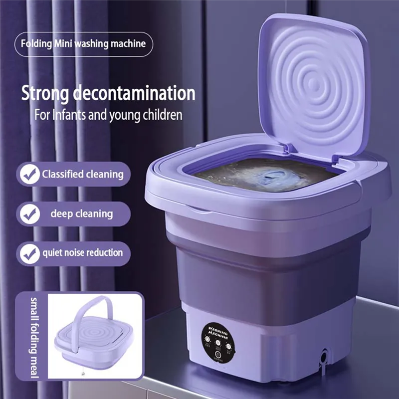Portable Foldable Washing Machine with Spin Dryer Automatic Mini