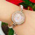 New Hot Selling Pearl Watch Bracelet Plum Blossom Watch Set Gift Full Diamond Women's Watch Factory Direct One Piece Dropshipping.