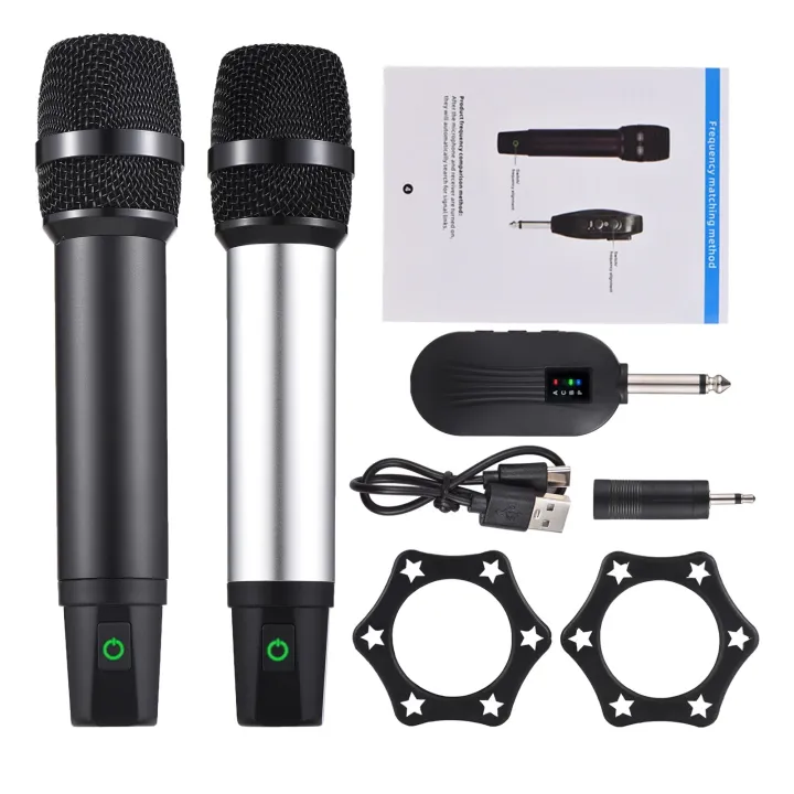 Professional%20UHF%20Wireless%20Microphone%20System%20Handheld%20Cordless%20Microphone%20Receiver%20Rechargeable%20Mic%2016%20Channels%20for%20Video%20Live%20-%20Image%207