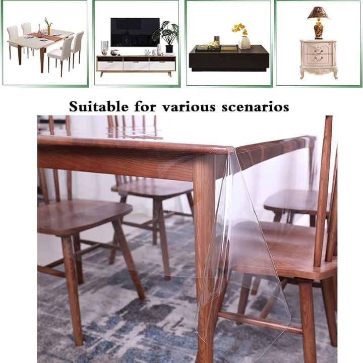 6 Seater Water Transparent Table Cloth -84 ichess X 54 inches- 16m