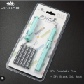 Jinhao 619 Fountain Pen Set with Black Ink - Medium Nib, Snap Cap Closure for School & Office Writing Supplies - Ideal Graduation Gift, Pen Set, Replaceable Ink. 
