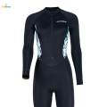 Adults Women Wetsuit Quick Drying Full Body Front Zip Diving Suit for Water Sports.