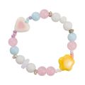 Sweet and Colorful Beaded Bracelet with Heart and Star Charms, Cute Gift for Girls Who Love Candy Colors Perfect Accessory.