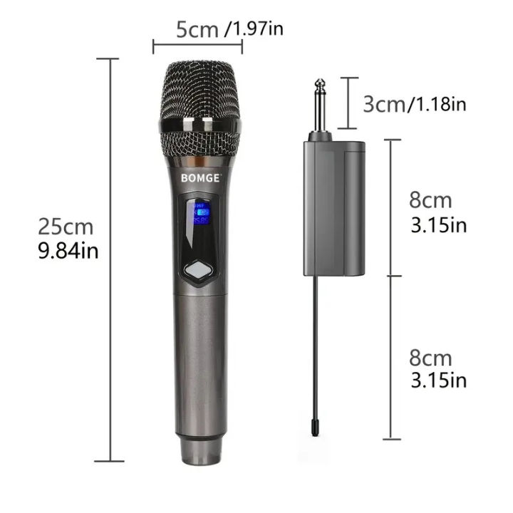Wireless%20Handheld%20Microphone,Metal%20Dual%20UHF%20Cordless%20Dynamic%20Mic%20System%20With%201800MAh%20Rechargeable%20Receiver%20For%20Karaoke,Party,%20Wedding%20-%20Image%202