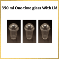 25 pcs One time Plastic Juice Glass 350 Ml With Lid. 