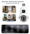 3MP+3MP (Mega Pixel) Dual Lens Smart Ptz Bulb Camera With 365Days Warranty. 