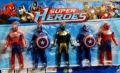 Avengers 4 Super Hero Toy Set iron man hulk Spider-Man thanes captain America (5pcs) - Toys For Boys. 