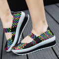 Sandals for Women  Korean Shoes for Women Black Shoes for Women Wedge Shoes Bohemia Style Woven Shoes Flat shoes for women. 