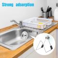 JOUYI Magnetic Sponge Holder for Kitchen Sink Caddy Stainless Steel No Drilling with Adhesives Waterproof Kitchen Accessories.