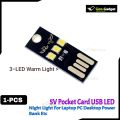 Night Lamp Mini Pocket Card USB Power LED Keychain | 0.5W USB LED Bulb for Laptop, PC, and Power Bank goo gadget. 