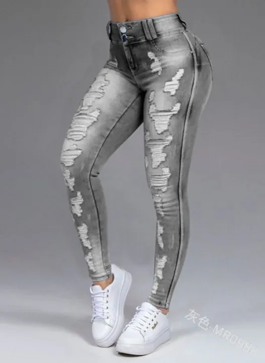 spot%20amazon%20wish%20eurasian%20ladies%20jeans%20ripped%20skinny%20stretch%20jeans%20pants%20women's%20pants%20-%20Image%208