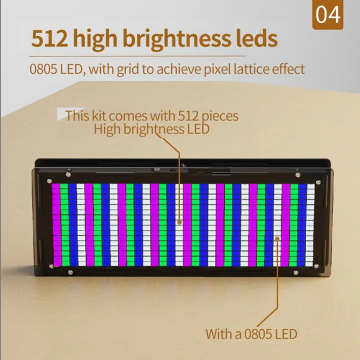 LED%20Music%20Spectrum%20Display%20DIY%20Kit%2016X32%20Rhythm%20Light%20Clock%208%20Kinds%20Spectrum%20Mode%20SMD%20Soldering%20Display%20Light,%20White%20-%20Image%2010