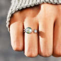 Women'S Rotating Ring Therapeutic Anxiety-Relieving Stress-Relieving Star And Moon Ring Rotating Unique Design Planet Ring for Wear Office Environment Stressful Situations Meditation Aid Relief For. 