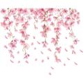 GC Flower Window Clings, Hanging Vine Floral Glass Sticker, Waterproof Fallen Flowers Vine Glass Stickers For Bedroom Restroom Glass Window Doors DIY Decoration. 