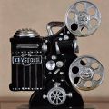 Durable Retro Camera Bookend Movie Film Projector Black Silver Collector's Project Creative Bookcase Vintage Jewelry Study Room Study Home Decorations. 