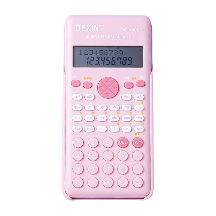 【Special Promotion】 Scientific Calculators Pink Math Calculator with 240 Multi-Functional Calculator 2 Lines LCD Display Ideal for Teachers