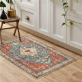 2X Distressed Entryway Rug Doormat Bohemian Faux Wool Floor Carpet for Indoor Front Entrance Kitchen Bathroom Number 5.