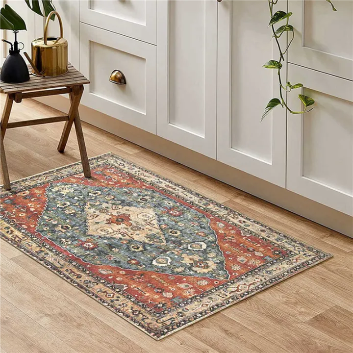 2X%20Distressed%20Entryway%20Rug%20Doormat%20Bohemian%20Faux%20Wool%20Floor%20Carpet%20for%20Indoor%20Front%20Entrance%20Kitchen%20Bathroom%20Number%205%20-%20Image%204