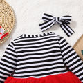 Girls Dress Baby Autumn Clothes Christmas Wholesale Children's Clothes Mesh Skirt Old Man Head Embroidered Striped Princess Skirt. 