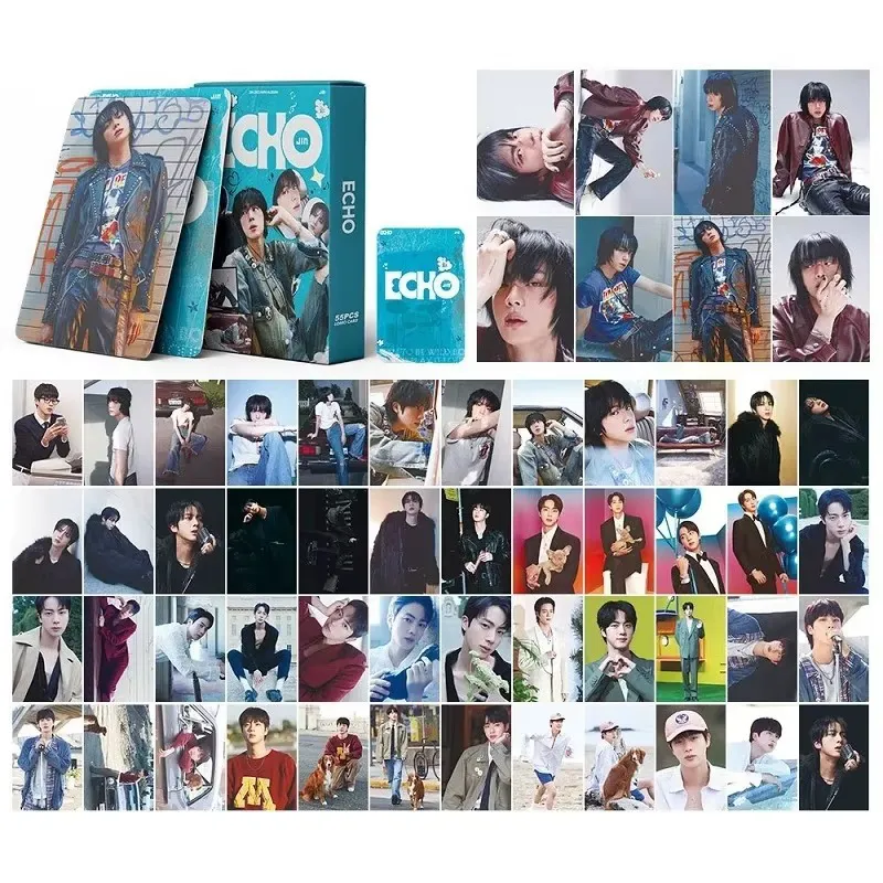 55pcs/Box KPOP BTS JIN ECHO Solo Album Lomocards Photocards