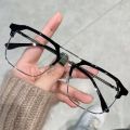 Square Metal Black Frame Myopia Glasses Anti-blue Light Women Men Near Sight Eyeglasses Unisex Goggles Diopters -0.5 To -6.0. 