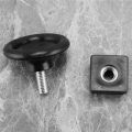 10 Sets 45mm Base Dia Adjustable Leveling Foot 25mmx25mm Square Tube Insert Kit. 