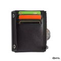 Avro Premium Men's High Quality Leather Wallet For Men Zipper Pocket With Button Black Wallet For Men 100% Cow Leather Money Bag For Men Exclusive Stylish. 