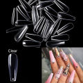 Fake Nail Coffin Shape Transparent - 30 Pcs.