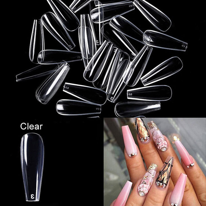 Fake%20Nail%20Coffin%20Shape%20Transparent%20-%2030%20Pcs%20-%20Image%202