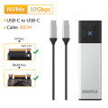 iDsonix M.2 NVMe SATA SSD Enclosure Dual Protocol Hard Drive Case USB3.2 10Gbps High Speed Type C External SSD Cover for Laptop. 