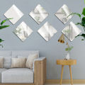 4Pcs Acrylic Mirror Wall Stickers Thicken-2mm Mirror Sheeting Decor Self-adhesive DIY Wall Sticker for Wardrobe Bathroom Home.