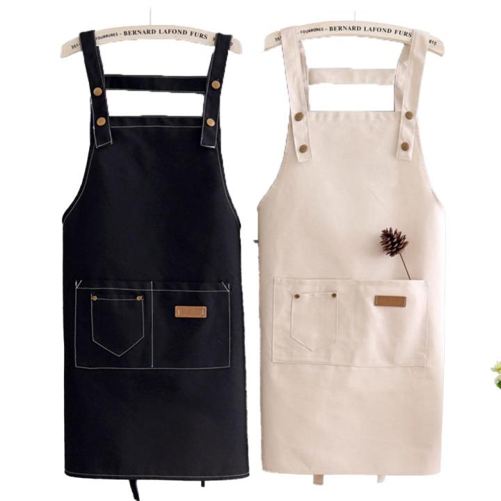 Kitchen%20Cooking%20Aprons%20With%20Pockets%20Adjustable%20Waterproof%20Canvas%20Apron%20Foldable%20Wear-resistant%20Overalls%20For%20Home%20Kitchen%20Garden%20-%20Image%206