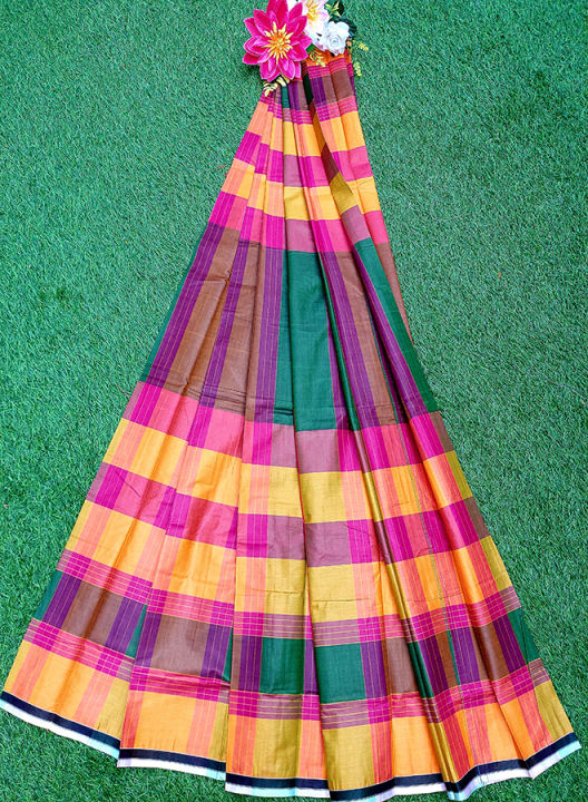 Best Quality Soft & Comfortable  6 Hand Muslice Cotton Lungi(6 Hand  Stitched Rongdhonu Lungi) (from Tangail)