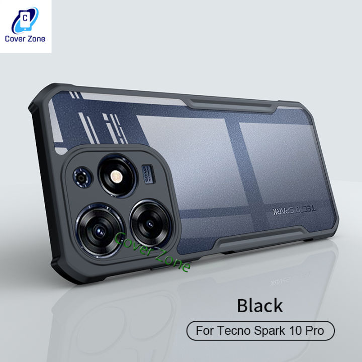 For Tecno Spark 10 Pro / Spark K17 Shockproof TPU Bumper Clear Acrylic Mobile Phone Case For Tecno Spark 10 Pro Back Cover