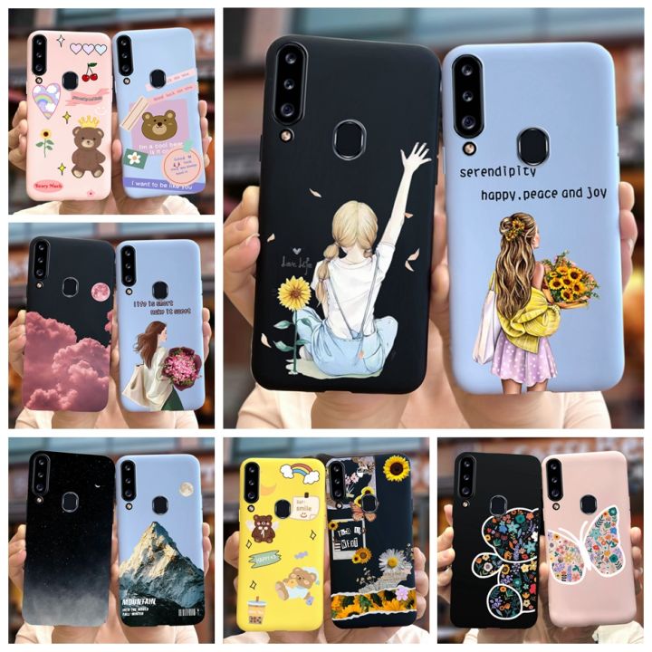 For Samsung Galaxy A20 Case A20e A20s Cute Candy Painted Back Cover Soft Phone Case For Samsung A20s A 20 e A20e Bumper