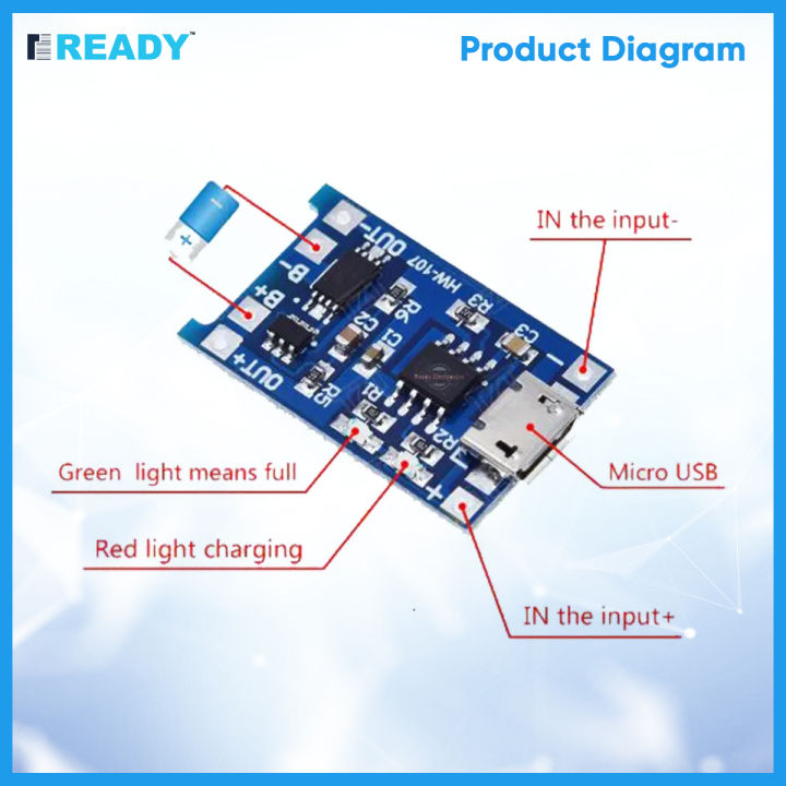 Micro%20USB%205V%201A%20TP4056%20Lithium%20Battery%20Charger%20Module%20Charging%20Board%20With%20Protection%20Dual%20Functions%201A%20Li-ion%20for%20arduino%20(%202pcs%20COMBO)%20-%20Image%204