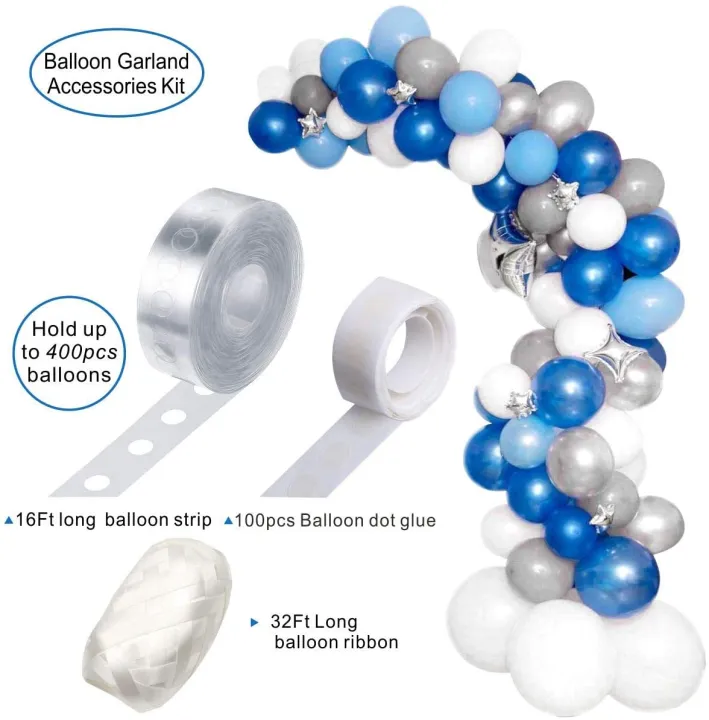 Balloon%20Garland%20Arch%20Kit%20Blue%20and%20White%20Silver%2016Ft%20Long%20100pcs%20Balloons%20Pack%20For%20Boy%20Baby%20Shower%20Birthday%20Party%20Centerpiece%20Backdrop%20Background%20Decorations%20-%20Image%203