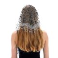 New Women Triangle Scarf Church Prayer Shawl Embroidered Lace Veil Floral Tassel Veils mantillas for the Church's Tassel Scarve. 